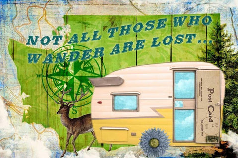 Those Who Wander White Modern Wood Framed Art Print with Double Matting by Lloyd, Sandy