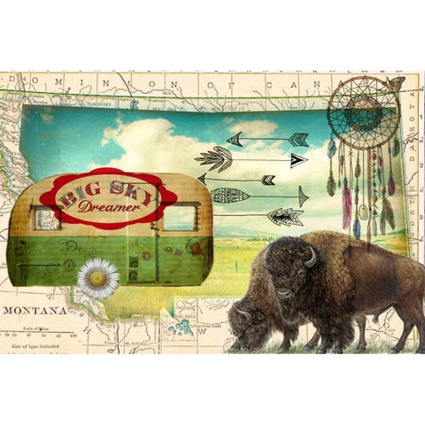 Big Sky White Modern Wood Framed Art Print by Lloyd, Sandy