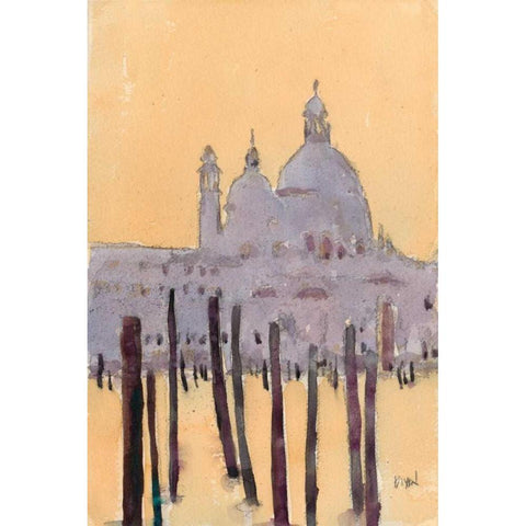 Venice Watercolors VIII Black Modern Wood Framed Art Print with Double Matting by Dixon, Samuel