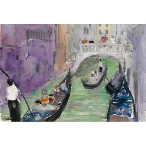 Venice Watercolors IX Gold Ornate Wood Framed Art Print with Double Matting by Dixon, Samuel