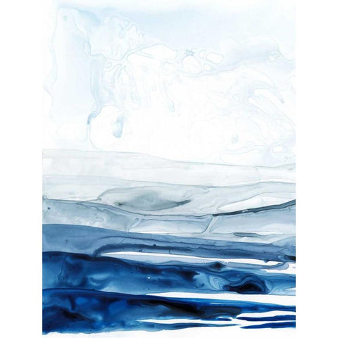 Azure Arctic I Black Modern Wood Framed Art Print with Double Matting by Popp, Grace