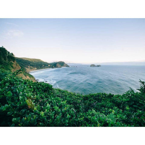 Pacific Northwest Oregon V Black Modern Wood Framed Art Print with Double Matting by Mead, Adam