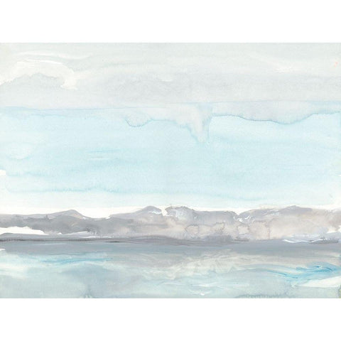 Grey Horizon  Black Modern Wood Framed Art Print with Double Matting by Delamater, Rob