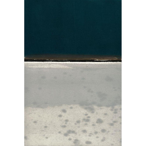 Horizon Indigo White Modern Wood Framed Art Print by Delamater, Rob
