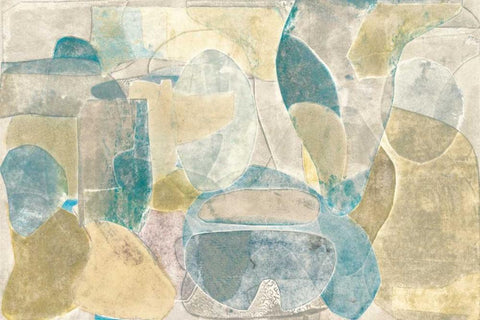 Sea Glass II White Modern Wood Framed Art Print with Double Matting by Delamater, Rob