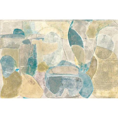 Sea Glass II Black Modern Wood Framed Art Print by Delamater, Rob