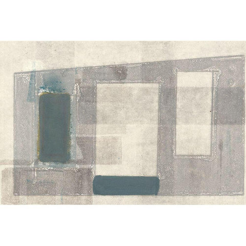 Piazza Black Modern Wood Framed Art Print with Double Matting by Delamater, Rob