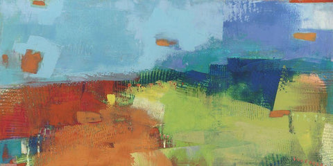 Yardland II White Modern Wood Framed Art Print with Double Matting by Jachimiec, Sue