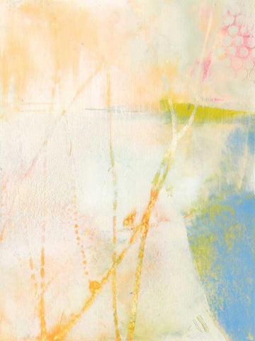 Pastel Lux II White Modern Wood Framed Art Print with Double Matting by Jachimiec, Sue