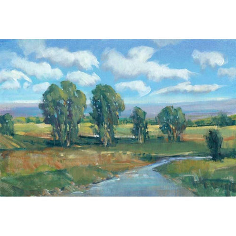 Lazy River Day I Black Modern Wood Framed Art Print with Double Matting by OToole, Tim