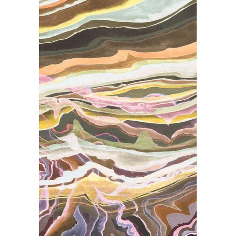 Warm Minerals I Black Modern Wood Framed Art Print with Double Matting by Popp, Grace