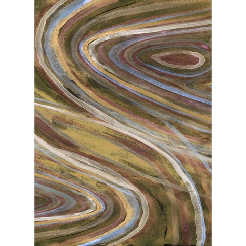 Mineral Overlay I Gold Ornate Wood Framed Art Print with Double Matting by Ludwig, Alicia