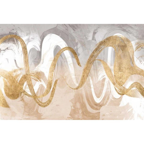 Infinite Swirl I Gold Ornate Wood Framed Art Print with Double Matting by Jennifer Goldberger