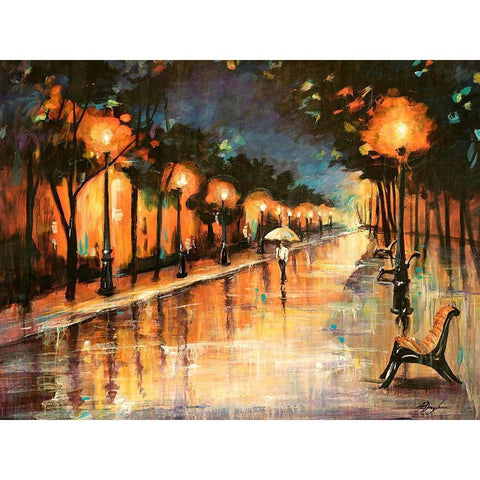 Halos In The Rain Black Modern Wood Framed Art Print by Douglass, Farrell