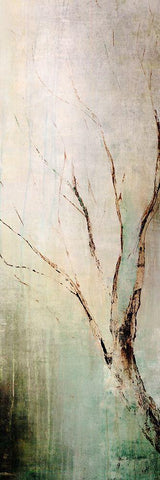 Seasons I White Modern Wood Framed Art Print with Double Matting by Taylor, Kari