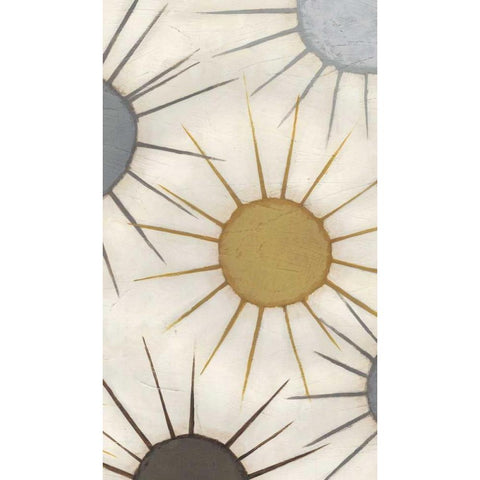 Starburst Triptych III White Modern Wood Framed Art Print by Vess, June Erica