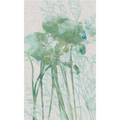 Watercolor Flower Panel I Black Modern Wood Framed Art Print by Goldberger, Jennifer