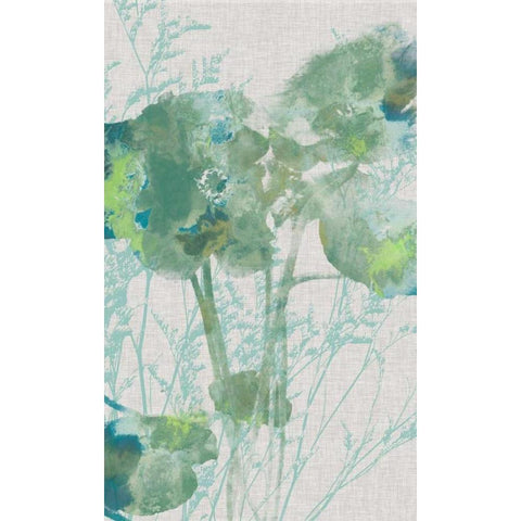 Watercolor Flower Panel II Black Modern Wood Framed Art Print by Goldberger, Jennifer