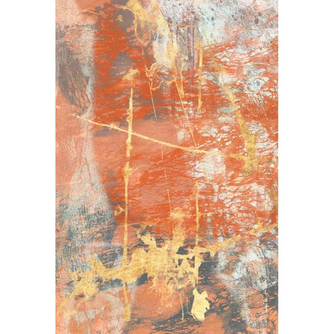 Terre Cotta Lace I White Modern Wood Framed Art Print by Goldberger, Jennifer