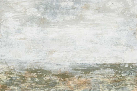 Neutral Horizon I Black Ornate Wood Framed Art Print with Double Matting by Goldberger, Jennifer