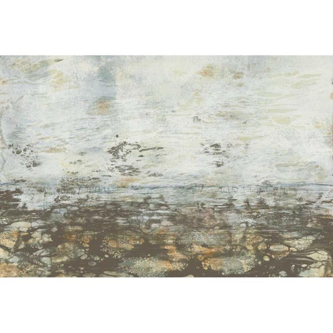 Neutral Horizon III White Modern Wood Framed Art Print by Goldberger, Jennifer