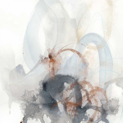 Supposition II White Modern Wood Framed Art Print by Vess, June Erica