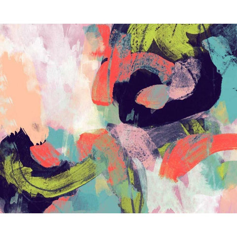 Vibrant Spring II White Modern Wood Framed Art Print by Studio W