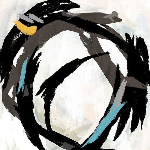 Radiant Round I White Modern Wood Framed Art Print by Studio W