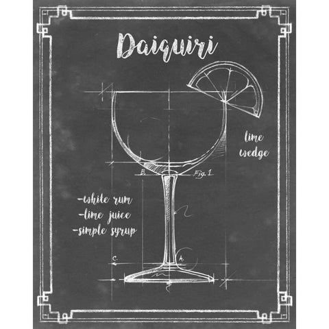 Mixology III Black Modern Wood Framed Art Print with Double Matting by Harper, Ethan