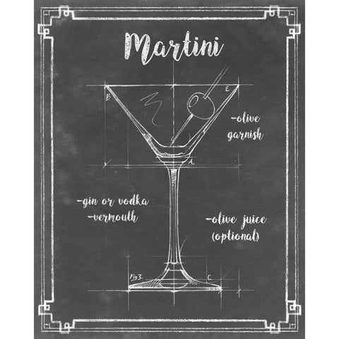 Mixology V Black Modern Wood Framed Art Print with Double Matting by Harper, Ethan