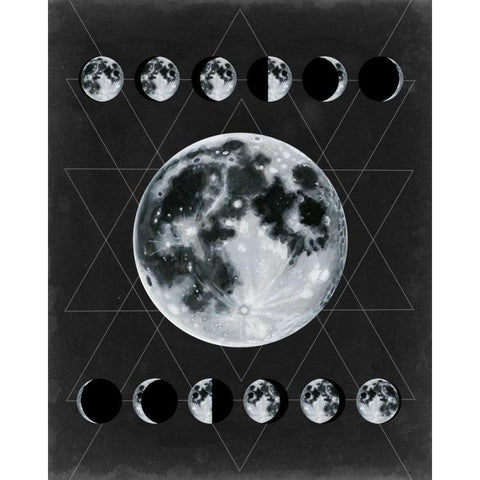 La Luna  Black Modern Wood Framed Art Print with Double Matting by McCavitt, Naomi