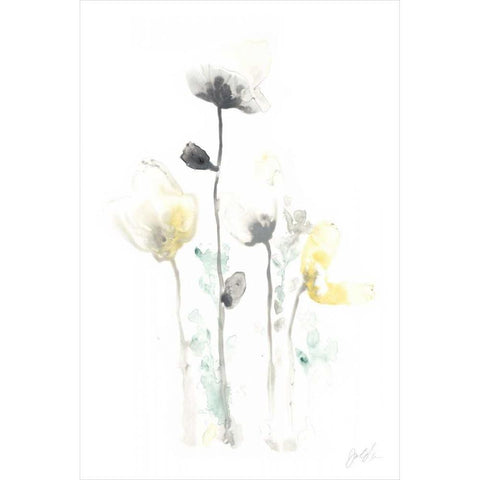 Stem Illusion IV Black Modern Wood Framed Art Print with Double Matting by Vess, June Erica
