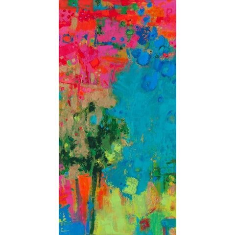 The Peacock White Modern Wood Framed Art Print by Bothne, Janet