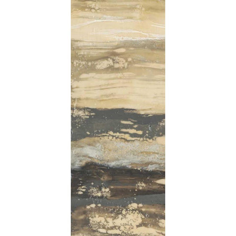 Terre Umber I Black Modern Wood Framed Art Print with Double Matting by Goldberger, Jennifer