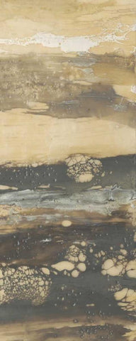 Terre Umber III White Modern Wood Framed Art Print with Double Matting by Goldberger, Jennifer