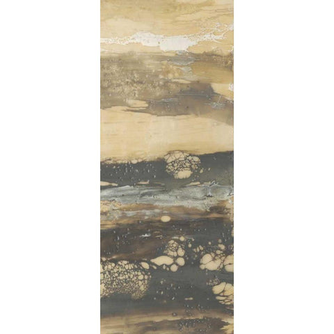Terre Umber III Black Modern Wood Framed Art Print with Double Matting by Goldberger, Jennifer