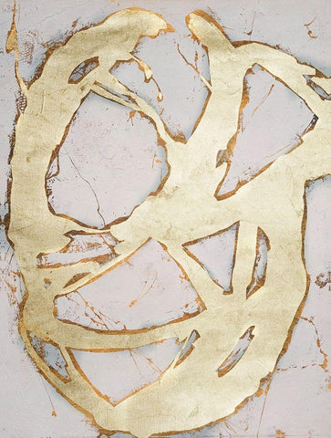 Ace of Spades in Gold II Black Ornate Wood Framed Art Print with Double Matting by Ashley, Erin