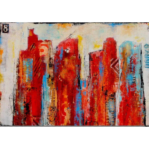 District 8 Black Modern Wood Framed Art Print with Double Matting by Ashley, Erin