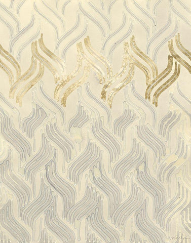 Chenille I White Modern Wood Framed Art Print with Double Matting by Lam, Vanna
