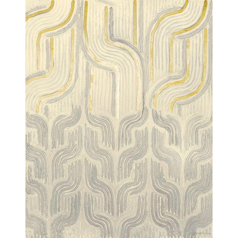 Chenille II Black Modern Wood Framed Art Print with Double Matting by Lam, Vanna