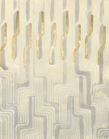 Chenille Iii White Modern Wood Framed Art Print with Double Matting by Lam, Vanna