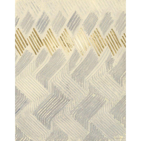 Chenille IV Black Modern Wood Framed Art Print with Double Matting by Lam, Vanna