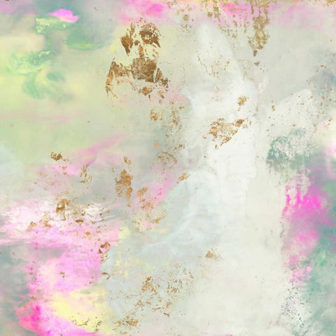 Pastel Swoop II White Modern Wood Framed Art Print with Double Matting by Goldberger, Jennifer