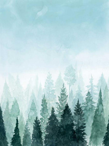 Into the Trees I White Modern Wood Framed Art Print with Double Matting by Popp, Grace