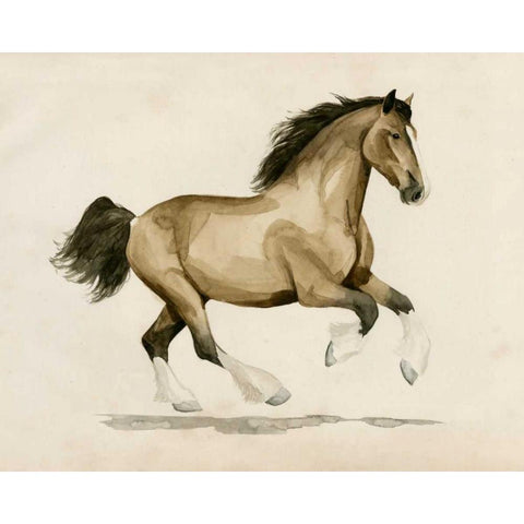 Clydesdale I Gold Ornate Wood Framed Art Print with Double Matting by Popp, Grace