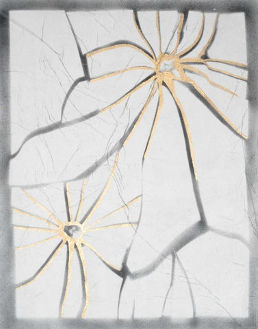 Glass Florets I Black Ornate Wood Framed Art Print with Double Matting by Lam, Vanna
