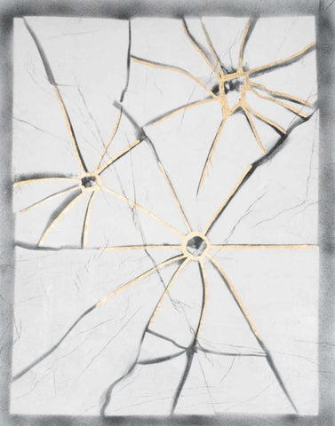 Glass Florets II Black Ornate Wood Framed Art Print with Double Matting by Lam, Vanna