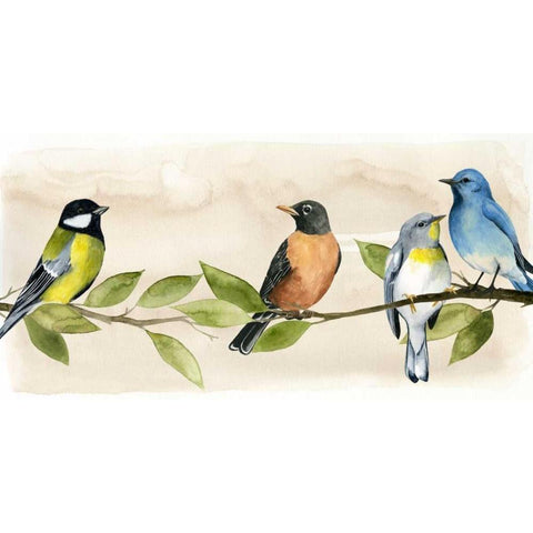 Treetop Gathering I Black Modern Wood Framed Art Print by Popp, Grace