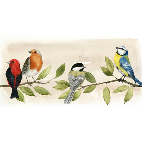 Treetop Gathering II Black Modern Wood Framed Art Print by Popp, Grace