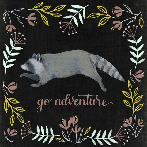 Woodland Adventure III Black Modern Wood Framed Art Print with Double Matting by Popp, Grace